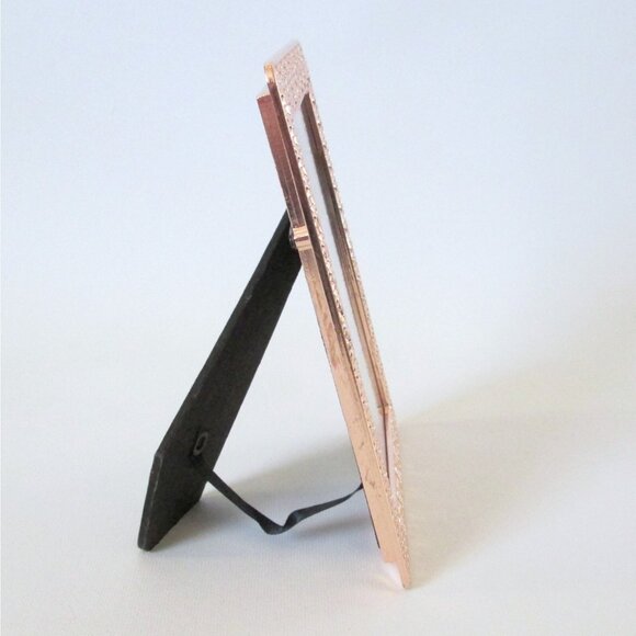 Badgley Mischka Bride Tabletop Frame Rose Gold Sparkle Effect 4 x 6 Picture - Picture 5 of 10